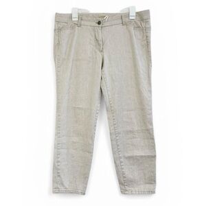 Max Studio Linen Blend Beige Pants USA Size 12 Everyday Casual